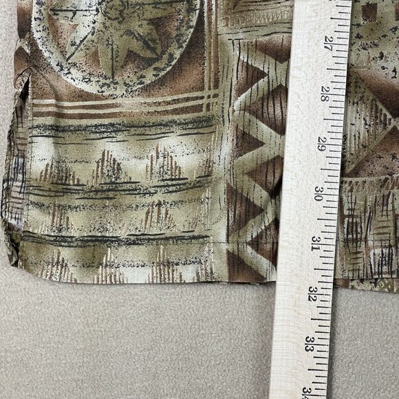 Tori Richard Shirt Mens Extra Large Brown Hawaiian Button Up Beach Adult - Picture 6 of 9